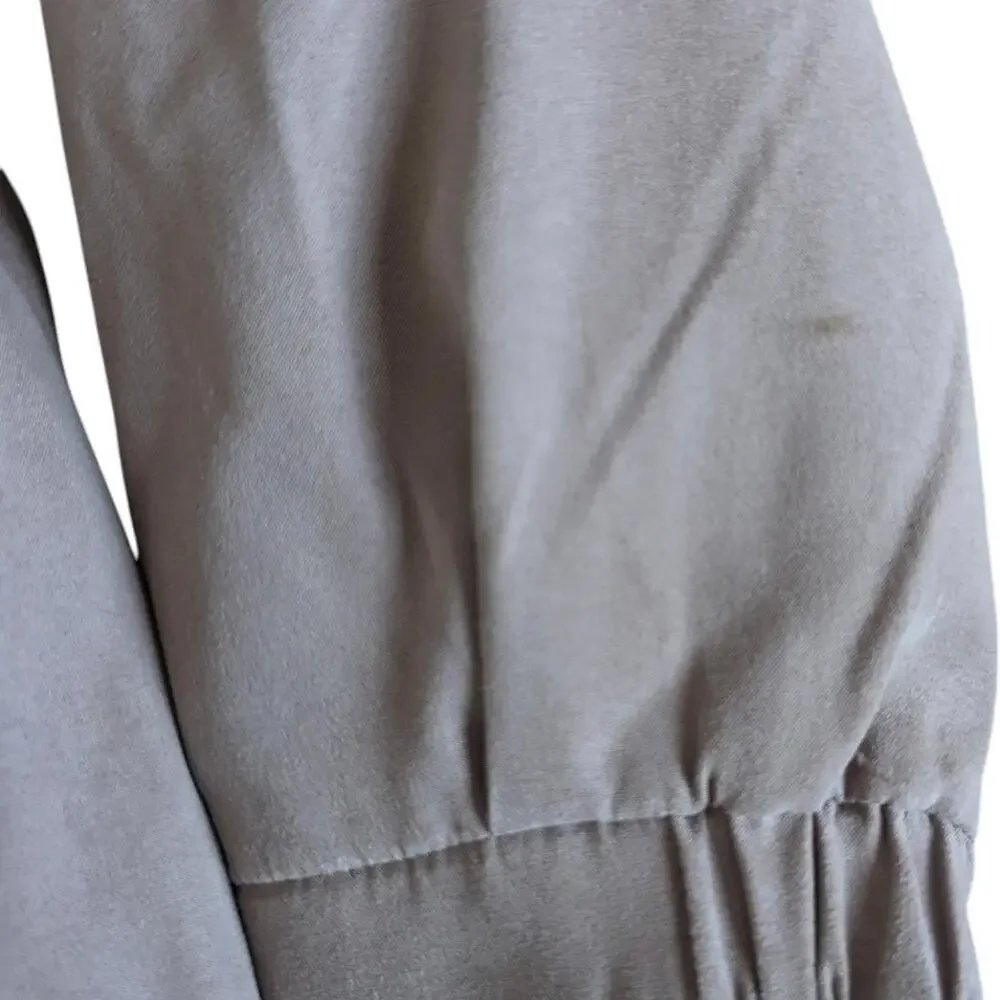 London Fog Coat Womens PM Beige Microfiber‎ Zip Parka Drawstring Waist Insulated